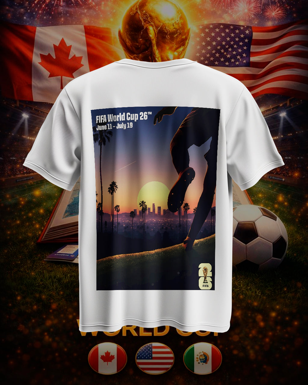 PACK Dtf UV World Cup 2026 PNG Paquete Clipart, Mascotas Mundial, Mexico, Canada, Estados Unidos, Pelota, copa del mundo