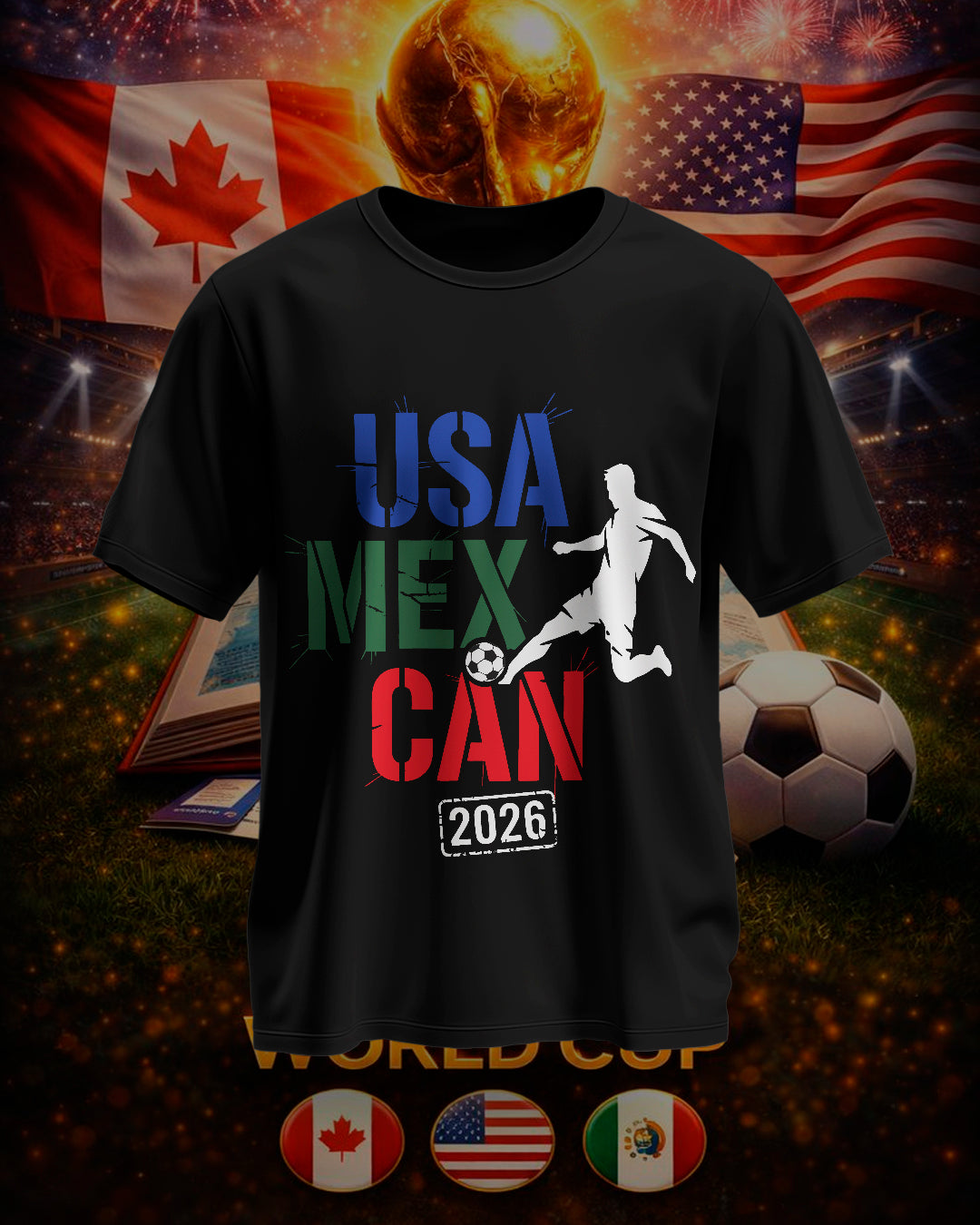PACK Dtf UV World Cup 2026 PNG Paquete Clipart, Mascotas Mundial, Mexico, Canada, Estados Unidos, Pelota, copa del mundo