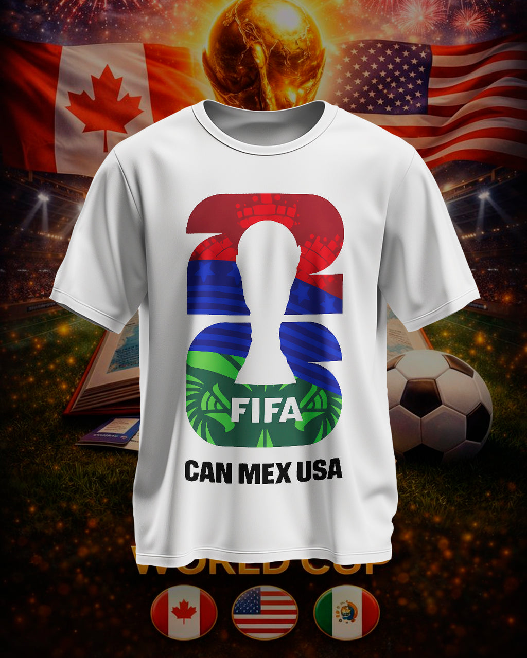 PACK Dtf UV World Cup 2026 PNG Paquete Clipart, Mascotas Mundial, Mexico, Canada, Estados Unidos, Pelota, copa del mundo