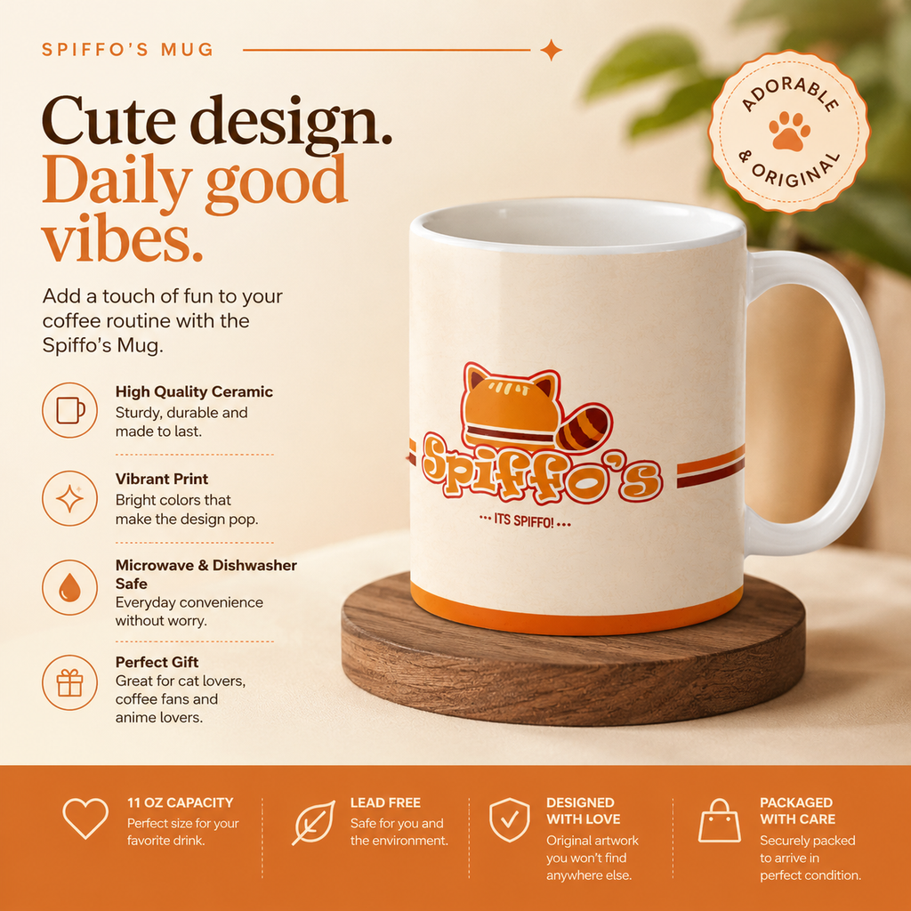 Spiffo Mug Inspired Coffee Cup, Project Zomboid Style Mug, Cute Gamer Ceramic Mug, Funny Raccoon Coffee Cup Gift